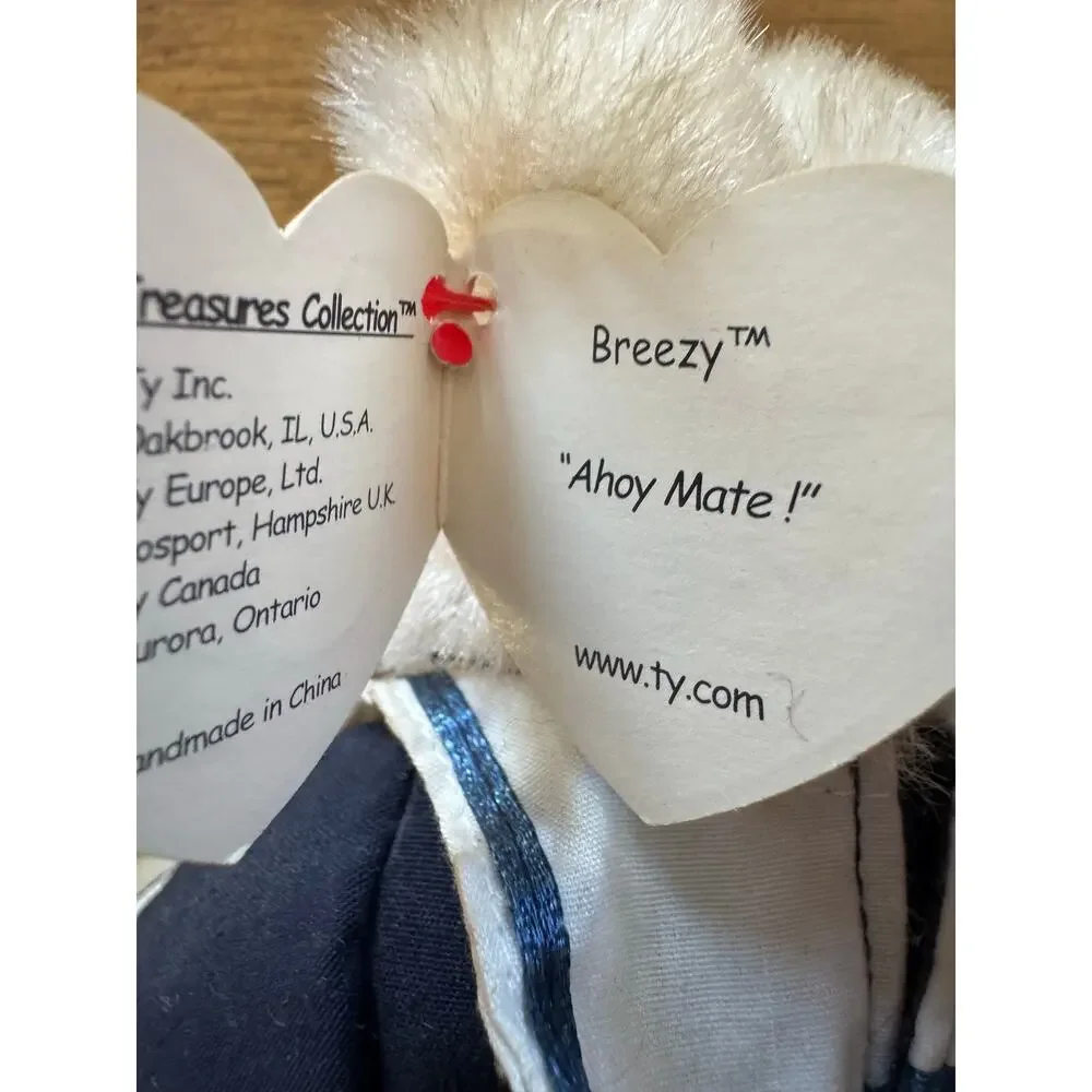 Ty Attic Treasures Breezy Bear Sailor Outfit Plush Navy Dress With Tag - Picture 6 of 9